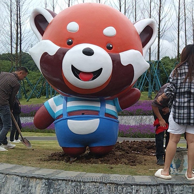 玻璃钢卡通吉祥物公仔商场连锁店形象摆件雕塑