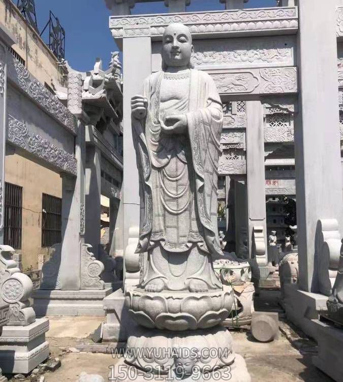 大理石石雕户外景区大型立式地藏王雕塑