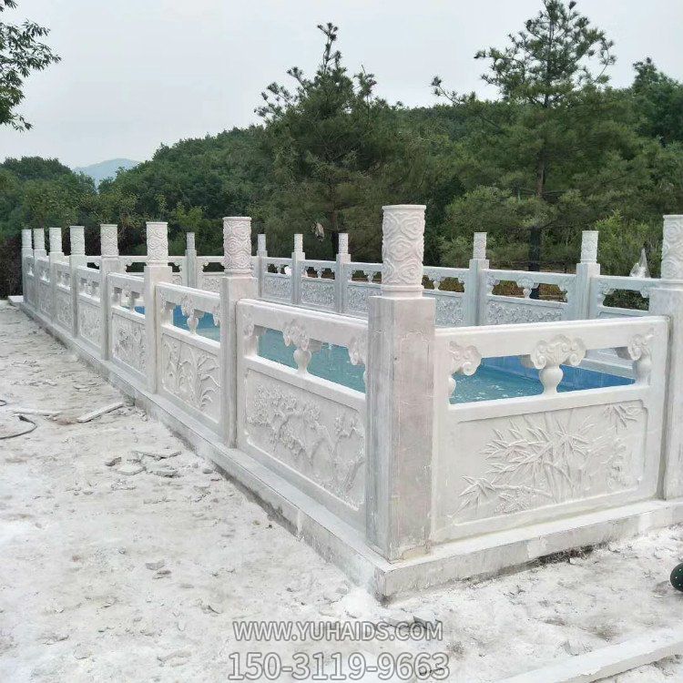 园林户外河道大理石雕护栏雕塑