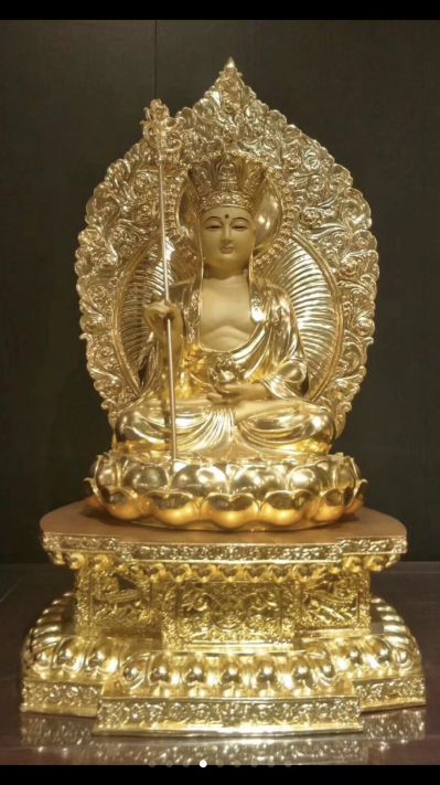 大型佛像人物景观纯金打造地藏王雕塑