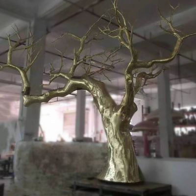 不锈钢抽象创意园林景观树雕塑摆件
