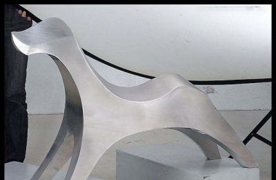 狗雕塑-景区抽象不锈钢几何狗雕塑