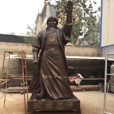 世界名人著名军事家成吉思汗雕塑
