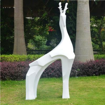 抽象玻璃钢公园户外景观装饰品鹿雕塑