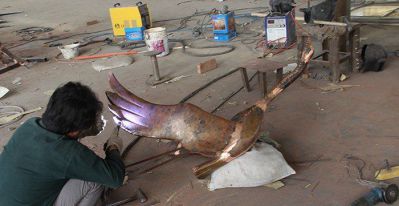大雁公园动物铜雕铸造雕塑