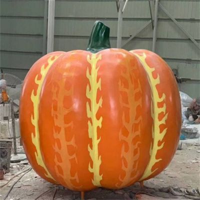 农场摆放玻璃钢仿真南瓜雕塑