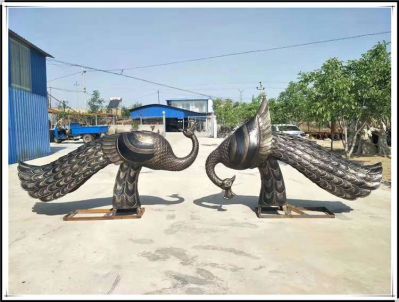 景区广场摆放铸铜动物神兽雕塑