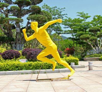 公园体育广场跑步打篮球运动景观摆件玻璃钢雕塑