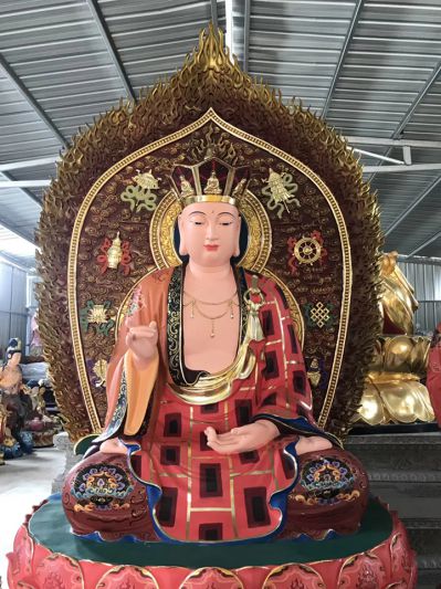 佛像菩萨大型玻璃钢彩绘地藏王雕塑