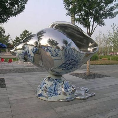 园林广场大型不锈钢抽象艺术雕塑