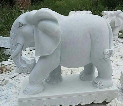 砂石石雕创意户外公园大象雕塑