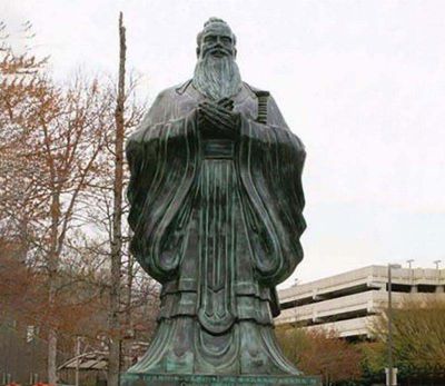 园林大型户外道家代表人物老子做旧青铜雕