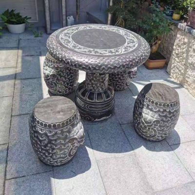 庭院大理石石雕户外休闲石桌石凳雕塑