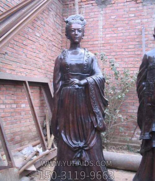 园林景区千古第一才女李清照紫铜雕雕塑