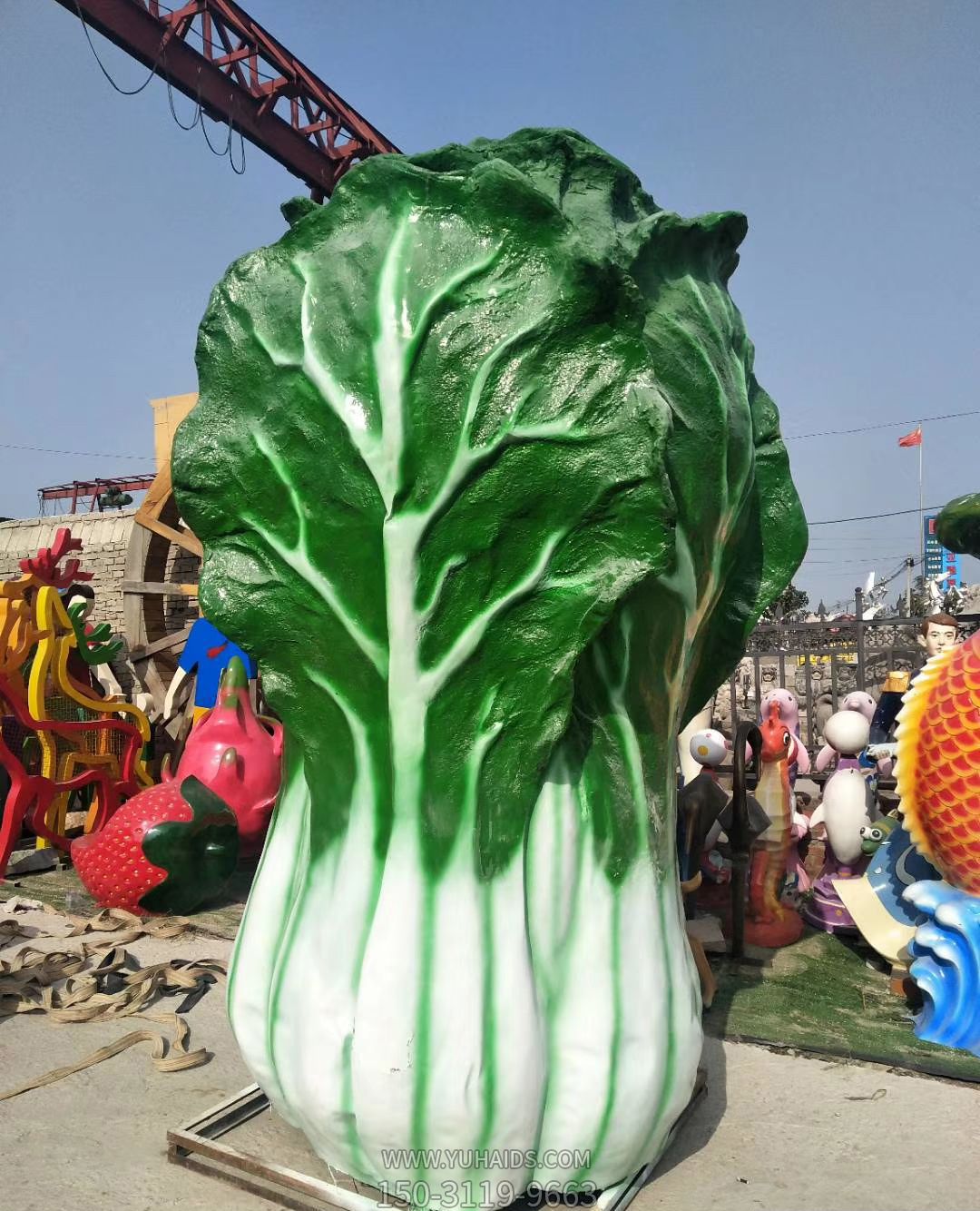 园林玻璃钢树脂仿真白菜雕塑