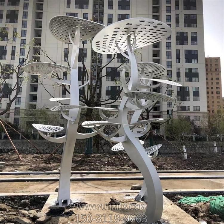 不锈钢镂空创意树小区灯光亮化景观雕塑