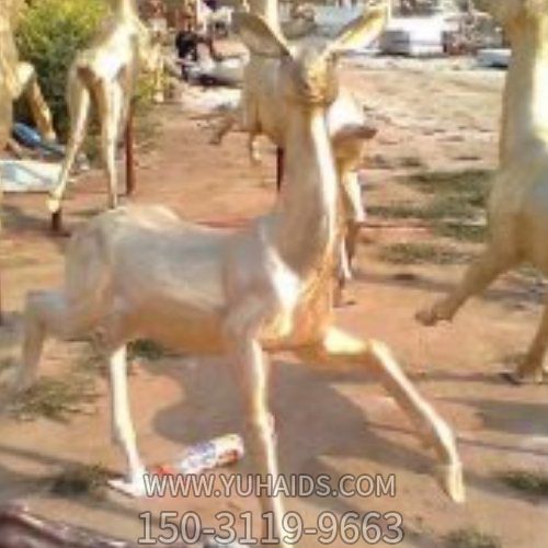 户外铜雕景观动物铜鹿雕塑