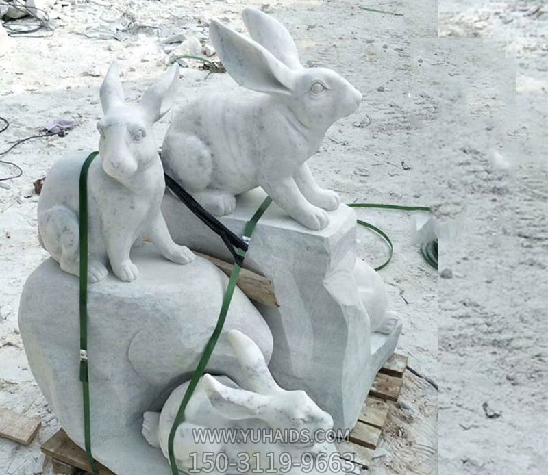 动物园装饰创意石雕兔子雕塑