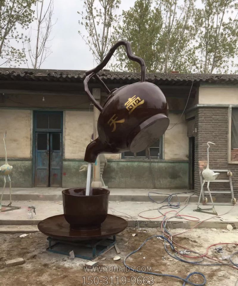 广场茶壶景观铜雕天壶雕塑