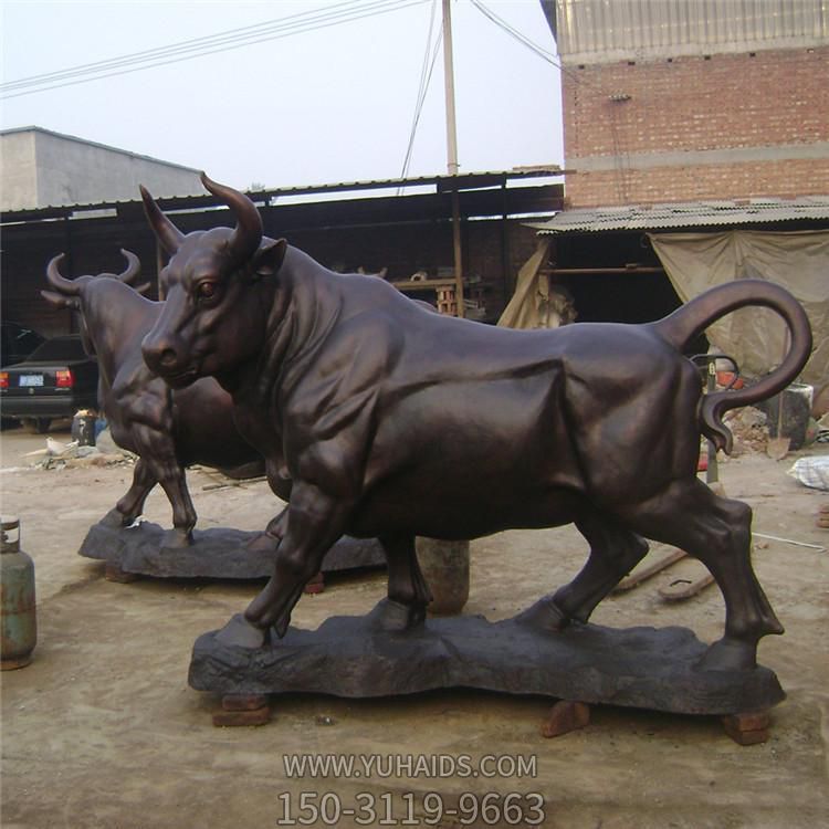 园林广场大型铸铜牛动物雕塑工艺品