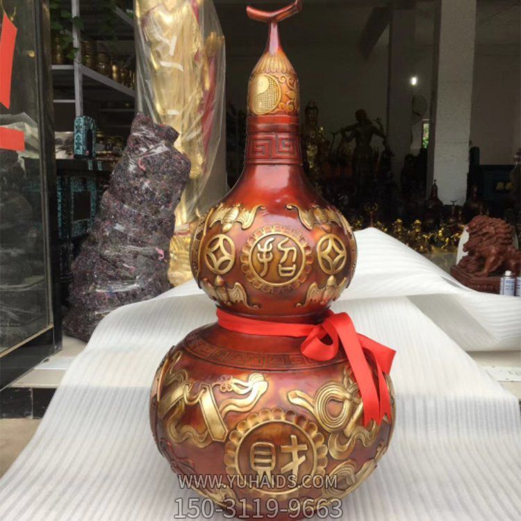 铜雕大型家用招财葫芦景观雕塑
