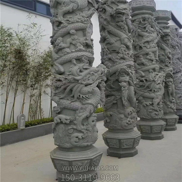 大理石石雕户外园林景观石柱雕塑