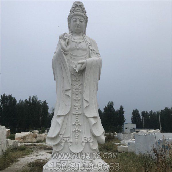 景区景点大型大理石石雕滴水观音雕塑