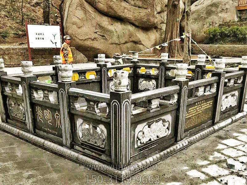 寺院景区文物大理石围栏雕塑