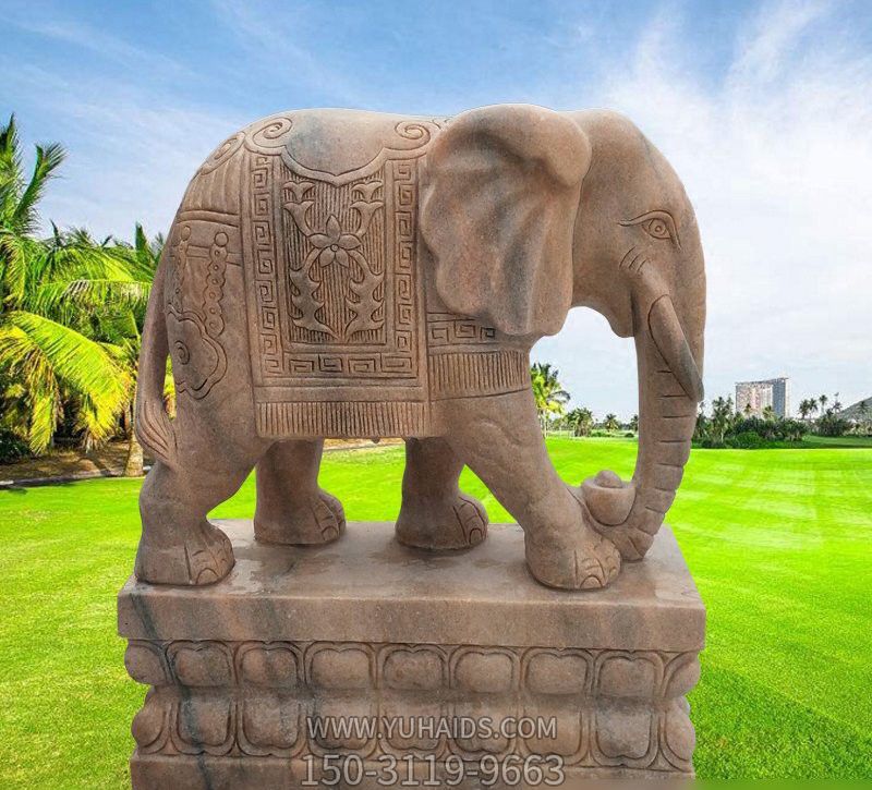 别墅小区门口大型装饰品景观大象雕塑