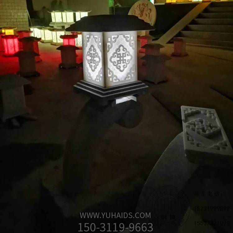 景点寺庙户外摆放大理石仿古中式石灯塔雕塑