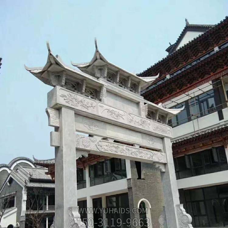 大理石石雕乡镇农村牌坊雕塑