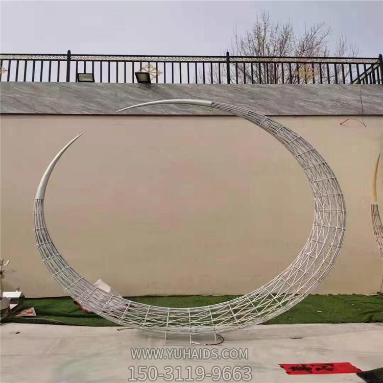 不锈钢镂空创意圆环摆件雕塑