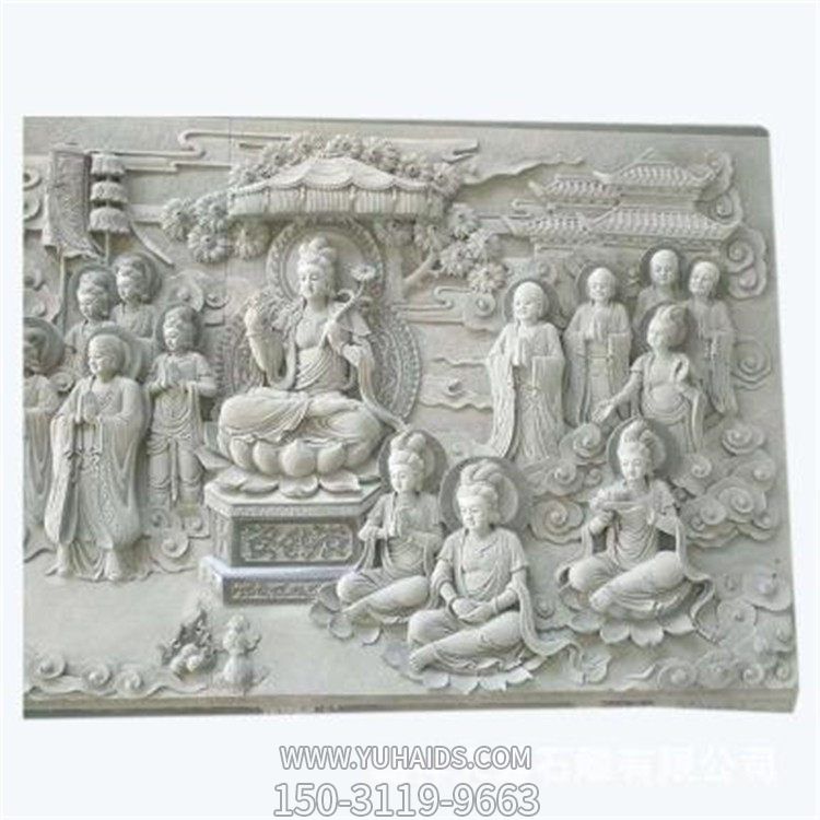 大理石石雕园林景观摆件庭院门口大型壁画雕塑