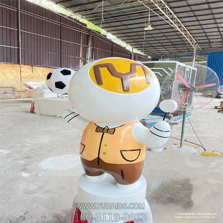 树脂玻璃纤维卡通人公仔商场景区美陈摆件雕塑