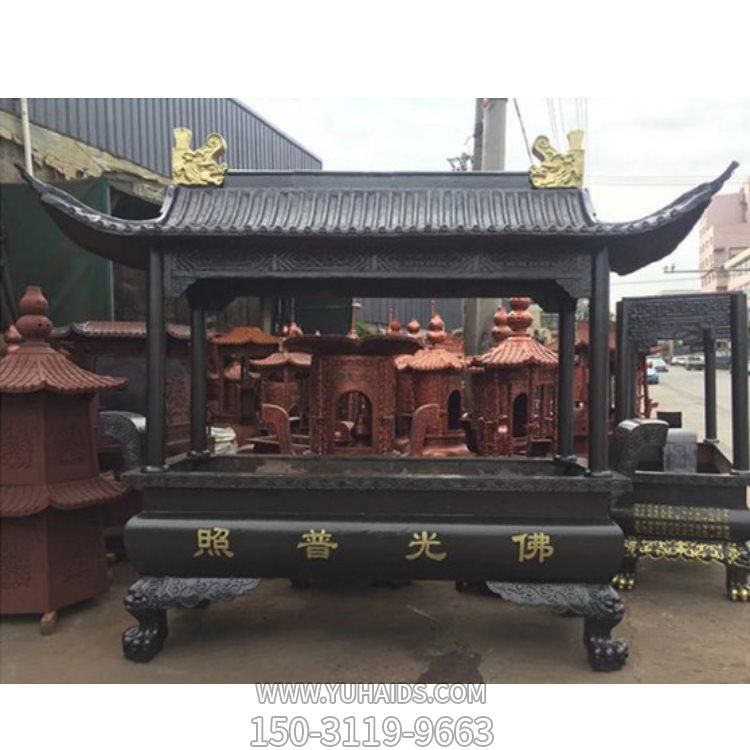 景区寺庙户外摆放铜雕香炉雕塑