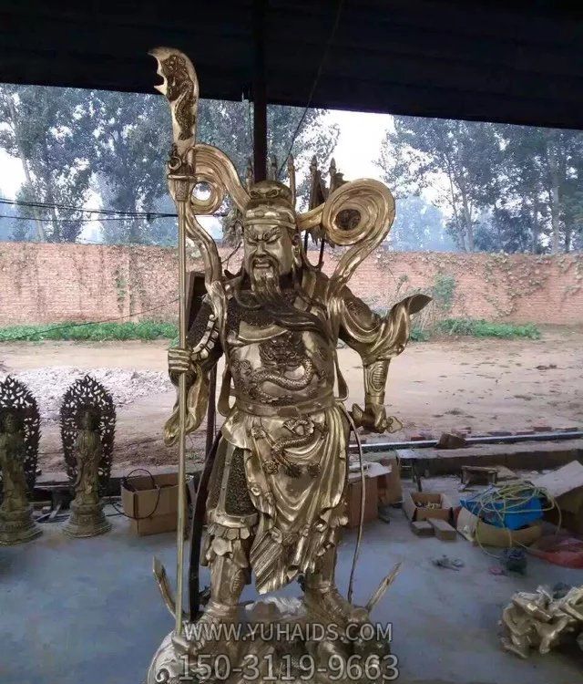 户外寺庙家居供奉武财神雕塑摆件