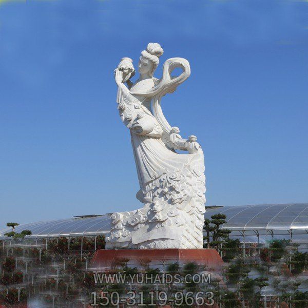 景点摆放汉白玉浮雕花仙子人物雕像雕塑