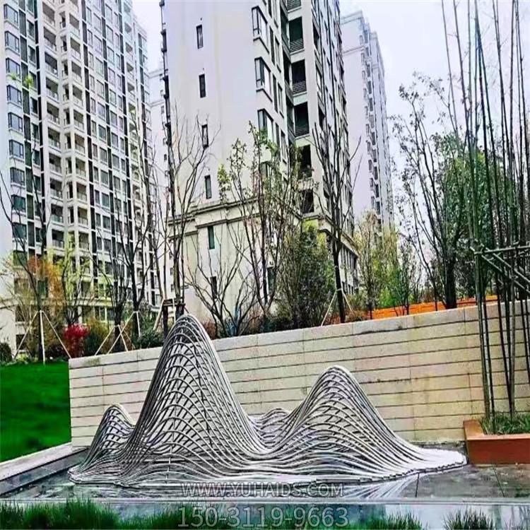 不锈钢景观创意假山雕塑摆件