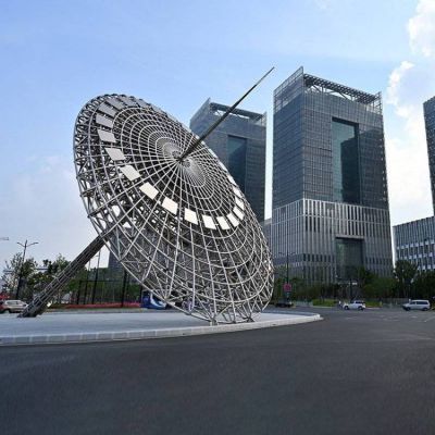 户外大型不锈钢抽象景观雕塑