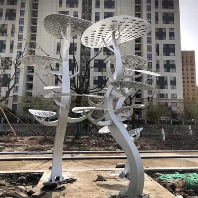 不锈钢镂空创意树小区灯光亮化景观雕塑