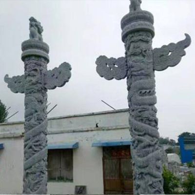 大理石石雕户外浮雕大型华表柱雕塑