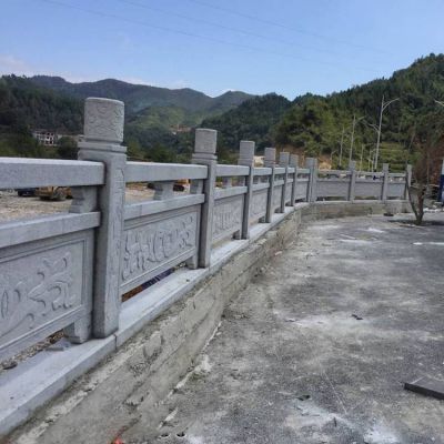 青石雕刻寺庙安装仿古建筑防护栏板