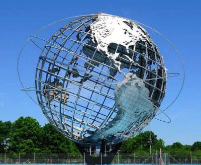 不锈钢户外景观镂空网格地球仪雕塑