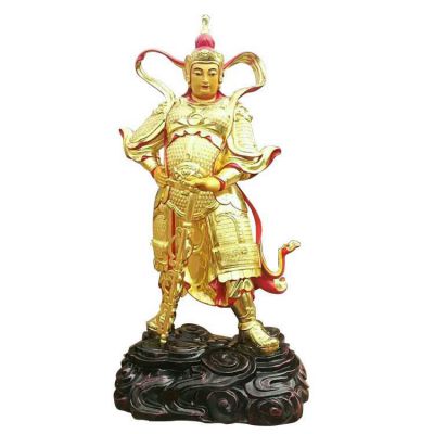喷金烤漆寺庙供奉四大金刚雕塑