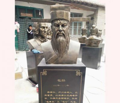 古代名人包拯胸像铜雕包拯包公包青天人物铸铜雕像法制廉政雕塑