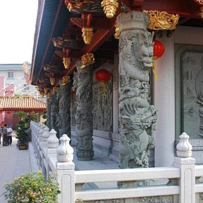 广场寺院装饰摆放大理石雕刻龙柱雕塑