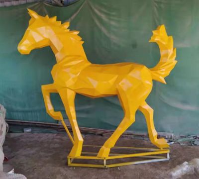 玻璃钢抽象动物马雕塑
