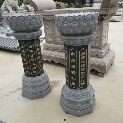 青石花岗岩雕刻莲花座雕刻佛经寺庙摆放出食台