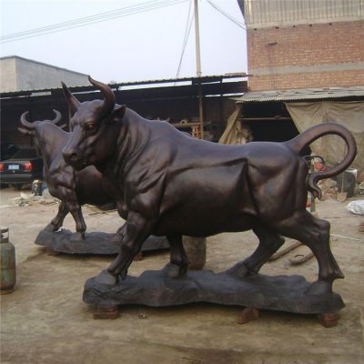 园林广场大型铸铜牛动物雕塑工艺品