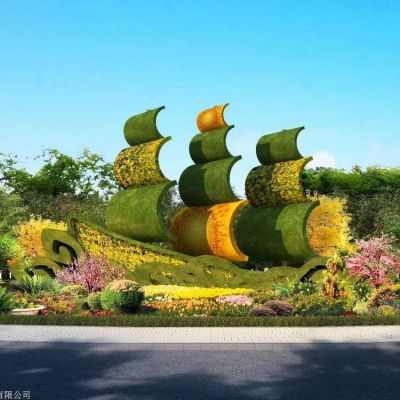 园林广场摆放植物造型景观绿雕 